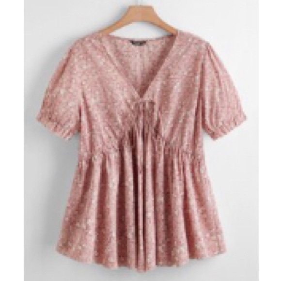 Ditsy Floral Blouse—front tie - Picture 6 of 6